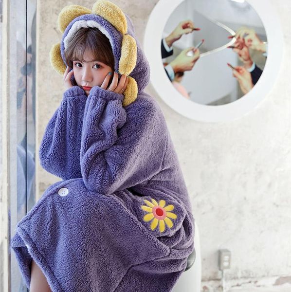 women's sleepwear winter soft warm loose bathrobes women sun flower hooded nightgown ankle length bathrobe ladies dressing gown thick, Black;red
women's sleepwear winter soft warm loose bathrobes women sun flower hooded nightgown ankle length bathrobe ladies dressing gown thick, Black;red