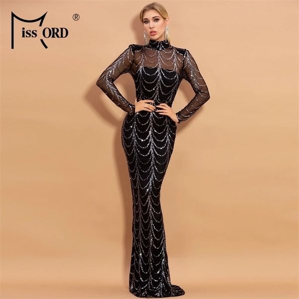 missord autumn winter high neck wave sequins see though women maxi dresses elegant long sleeve female party m0032 210701, Black;gray
missord autumn winter high neck wave sequins see though women maxi dresses elegant long sleeve female party m0032 210701, Black;gray