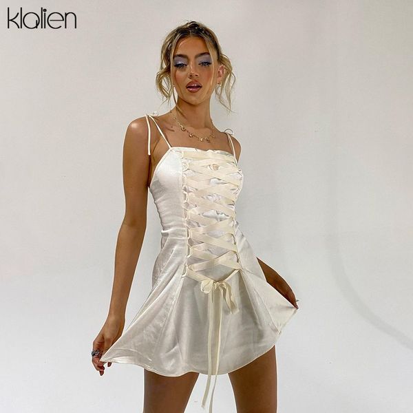 Fashion Elegant White Bow Bandage Cute Camisole Dress Women Summer 2021 New College Style Office Kawaii A-line Dress
Fashion Elegant White Bow Bandage Cute Camisole Dress Women Summer 2021 New College Style Office Kawaii A-line Dress