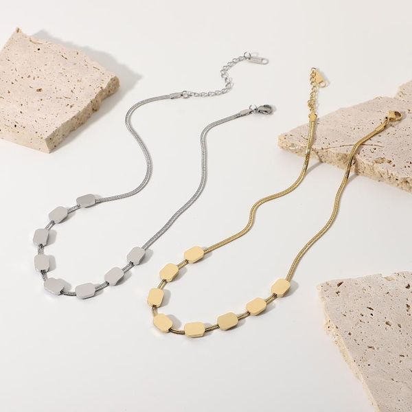 pendant necklaces trendy chain party jewelry accessories stainless steel square flat snake necklace for women, Silver
pendant necklaces trendy chain party jewelry accessories stainless steel square flat snake necklace for women, Silver