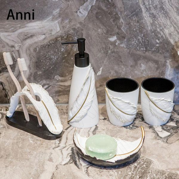 bath accessory set creativity feather relief bathroom nordic modern household resin five piece toiletries storage home accessories
bath accessory set creativity feather relief bathroom nordic modern household resin five piece toiletries storage home accessories