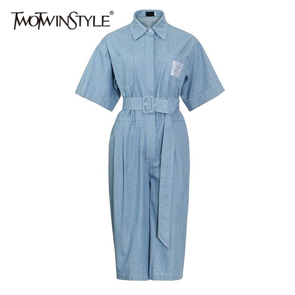 blue casual jumpsuit for women lapel short sleeve high waist sashes slim straight wide leg jumpsuits female fashion 210521, Black;white
blue casual jumpsuit for women lapel short sleeve high waist sashes slim straight wide leg jumpsuits female fashion 210521, Black;white
