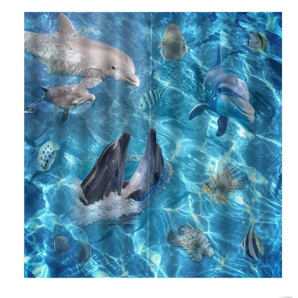creative sea animals dolphin playing in water curtain for children's room bedroom blackout window drapes decor &
creative sea animals dolphin playing in water curtain for children's room bedroom blackout window drapes decor &