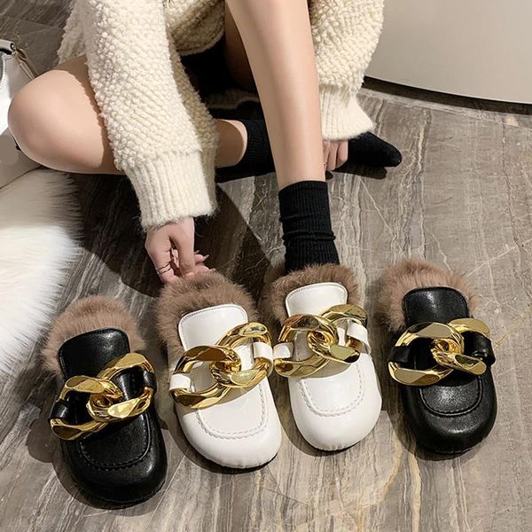 slippers mules for women 2021 slipper warm cover toe female shoes low fur flip flops slides fashion winter plush flat luxury chain ba, Black
slippers mules for women 2021 slipper warm cover toe female shoes low fur flip flops slides fashion winter plush flat luxury chain ba, Black