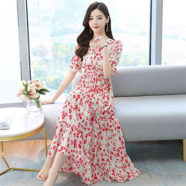 fashion summer v-neck long dress french retro short sleeve small floral over-the-knee 210507, Black;gray
fashion summer v-neck long dress french retro short sleeve small floral over-the-knee 210507, Black;gray