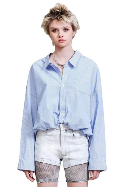 women's blouses & shirts women shirt 2021 autumn retro all-match light blue fine vertical pattern pure cotton long-sleeved commuter blo, White
women's blouses & shirts women shirt 2021 autumn retro all-match light blue fine vertical pattern pure cotton long-sleeved commuter blo, White