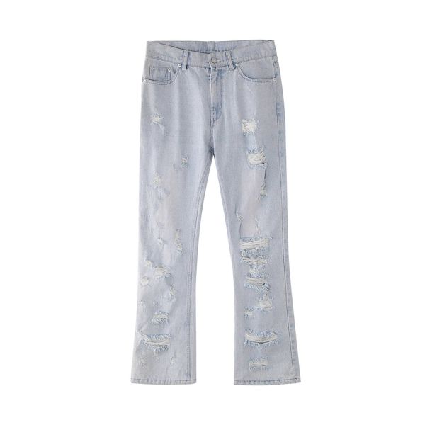 men's jeans autumn and winter grailz jeans washed, worn, damaged, holes, vibe wind knife cut straight pants, Blue
men's jeans autumn and winter grailz jeans washed, worn, damaged, holes, vibe wind knife cut straight pants, Blue