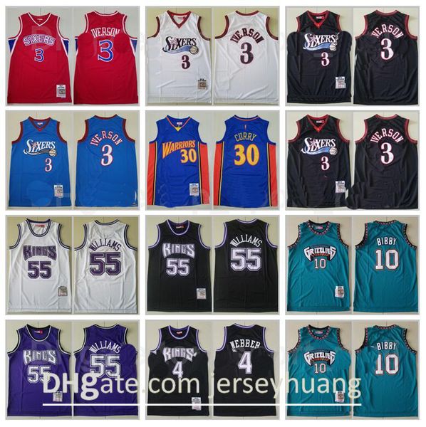new basketball allen iverson jersey 55 chris webber 3 jason williams 4 michael mike bibby 10 stephen curry 30 throwback vintage high, Black;red
new basketball allen iverson jersey 55 chris webber 3 jason williams 4 michael mike bibby 10 stephen curry 30 throwback vintage high, Black;red