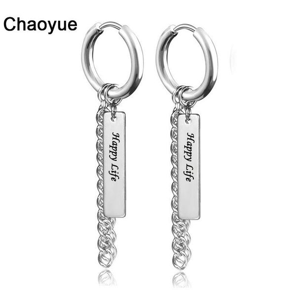 dangle & chandelier gothic earrings jewelry for men women chain tassel engraved happy life letter male female punk, Silver
dangle & chandelier gothic earrings jewelry for men women chain tassel engraved happy life letter male female punk, Silver