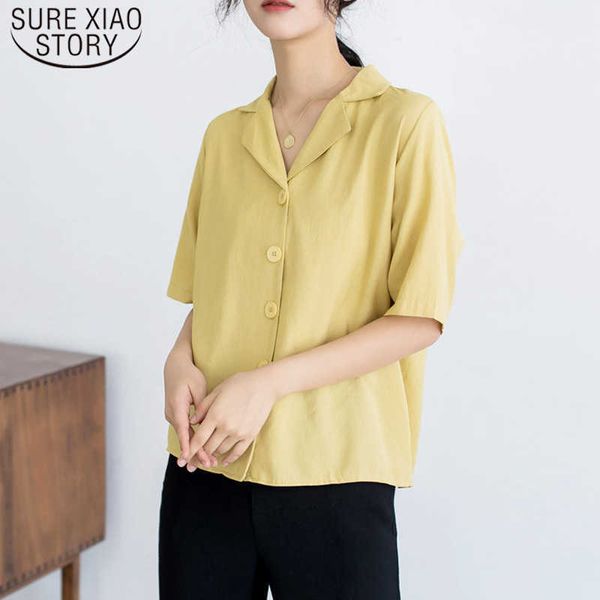 summer casual ladies clothing fashion regular vintage blouse women white solid suit collar elegant button 5247 50 210527
summer casual ladies clothing fashion regular vintage blouse women white solid suit collar elegant button 5247 50 210527