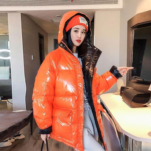 coat short women glossy 2020 winter new korean loose candy color white duck down jacket lady fashion hooded streetwear d208, Black
coat short women glossy 2020 winter new korean loose candy color white duck down jacket lady fashion hooded streetwear d208, Black