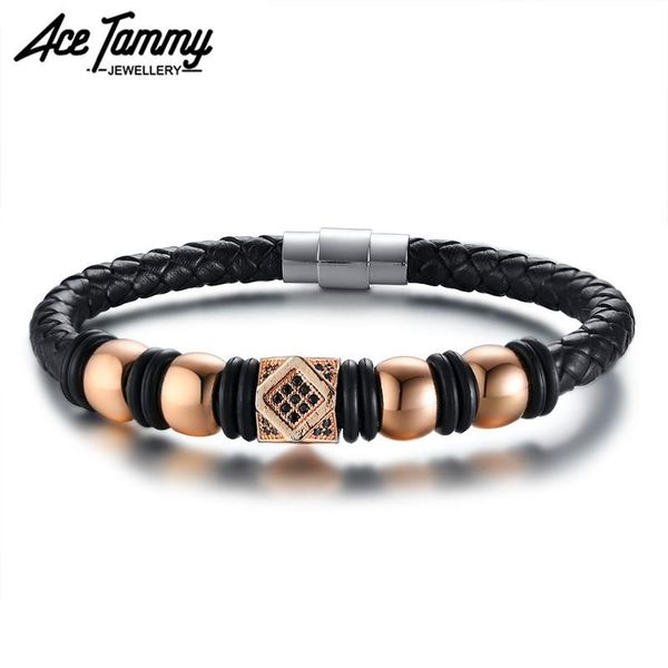 charm bracelets 6mm black leather fashion bracelet for men polished bead and cubic zirconia bangle, Golden;silver
charm bracelets 6mm black leather fashion bracelet for men polished bead and cubic zirconia bangle, Golden;silver