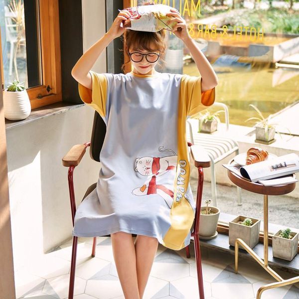 women's sleepwear explosion cartoon printing nightdress women comfortable cute cotton summer female o-neck casual home1, Black;red
women's sleepwear explosion cartoon printing nightdress women comfortable cute cotton summer female o-neck casual home1, Black;red