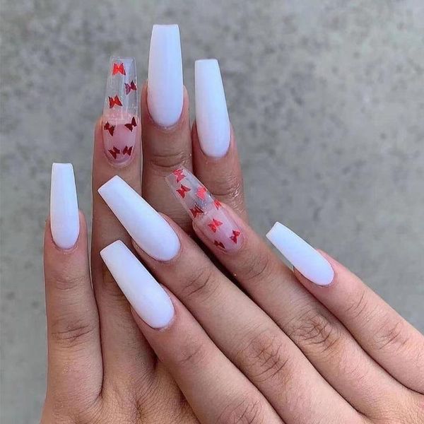false nails 24pcs long coffin detachable full cover nail patch women fashion press on manicure tips, Red;gold
false nails 24pcs long coffin detachable full cover nail patch women fashion press on manicure tips, Red;gold