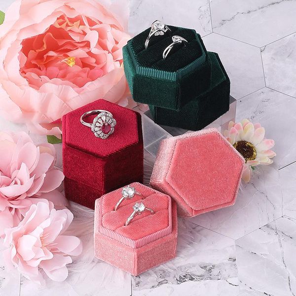 jewelry pouches, bags hexagon velvet ring box double display holder with detachable lid for proposal engagement wedding ceremony, Pink;blue
jewelry pouches, bags hexagon velvet ring box double display holder with detachable lid for proposal engagement wedding ceremony, Pink;blue
