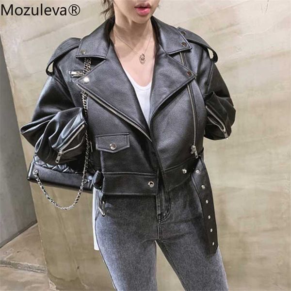 mozuleva autumn coat retro high street turn-down neck women pu leather jacket short black faux leather jacket female loose 210929
mozuleva autumn coat retro high street turn-down neck women pu leather jacket short black faux leather jacket female loose 210929