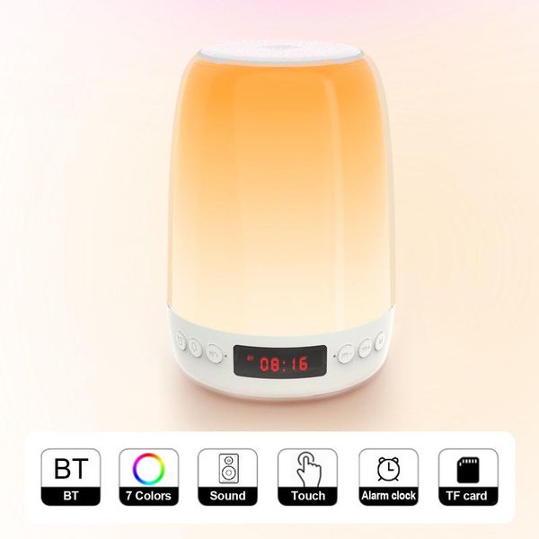 portable speakers wireless bt5.1 speaker touch lamp colorful night light alarm clock time display noise mp3 player support tf card hands-fre
portable speakers wireless bt5.1 speaker touch lamp colorful night light alarm clock time display noise mp3 player support tf card hands-fre