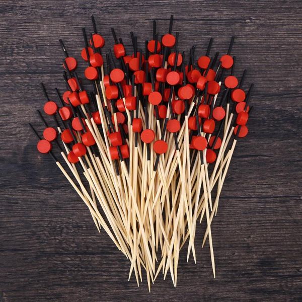 forks 100 pcs 12 cocktail picks creative flat beads appetizer fruit party supplies