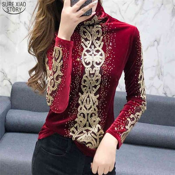 korean style women velvet diamonds leopard turtleneck plus size black long sleeve shirts 7853 50 210506, White
korean style women velvet diamonds leopard turtleneck plus size black long sleeve shirts 7853 50 210506, White