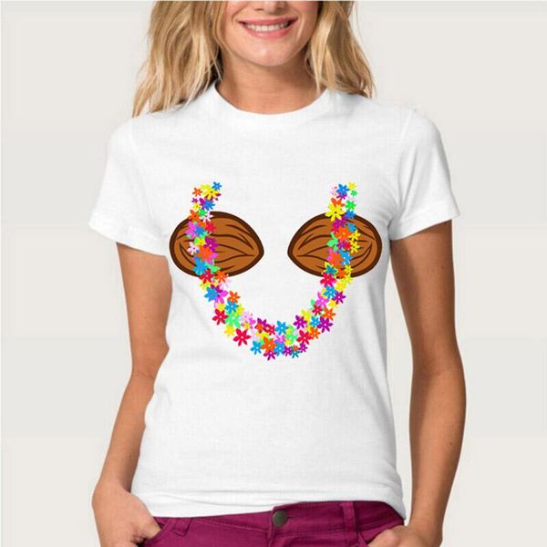 women's t-shirt funny boobs garland summer fashion design coconuts casual short sleeve halloween girl tees, White
women's t-shirt funny boobs garland summer fashion design coconuts casual short sleeve halloween girl tees, White