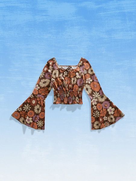 romwe x goldendazeillustration floral print shirred flounce sleeve blouse a7bj#, White
romwe x goldendazeillustration floral print shirred flounce sleeve blouse a7bj#, White