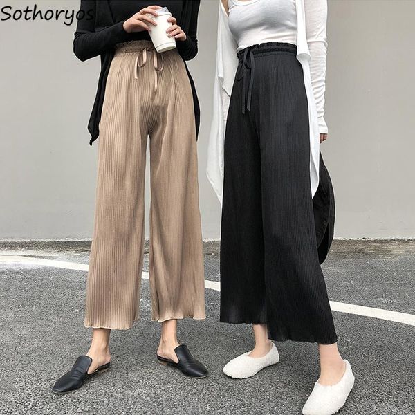 women's pants & capris women simple solid trendy loose elegant korean style womens drawstring casual ankle-length trousers fema, Black;white
women's pants & capris women simple solid trendy loose elegant korean style womens drawstring casual ankle-length trousers fema, Black;white