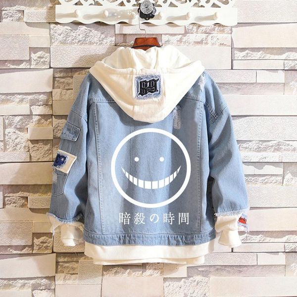 men's hoodies & sweatshirts cool costume korosensei denim jacket assassination classroom shiota nagisa fashion hooded jackets plus size, Black
men's hoodies & sweatshirts cool costume korosensei denim jacket assassination classroom shiota nagisa fashion hooded jackets plus size, Black