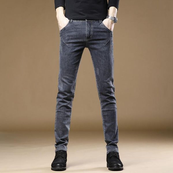 men's jeans spring autumn for men slim fit pants classic male korean fashin designer trousers straight elasticity, Blue
men's jeans spring autumn for men slim fit pants classic male korean fashin designer trousers straight elasticity, Blue