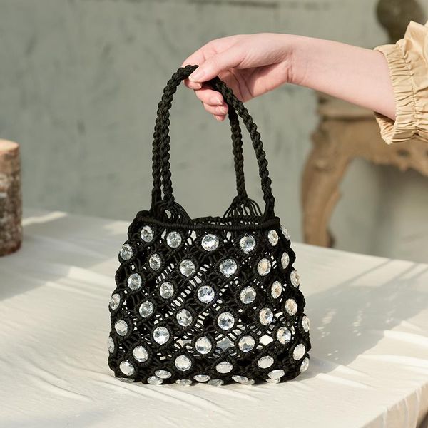 shoulder bags hand-sewn holiday fashion woven diamond handbags mini bucket bag with rhinestones wedding purse chic
shoulder bags hand-sewn holiday fashion woven diamond handbags mini bucket bag with rhinestones wedding purse chic