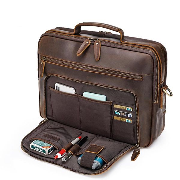 briefcases men genuine leather handbag 15.6 inch lapbriefcase male real cow shoulder bag business portfolio for document a4
briefcases men genuine leather handbag 15.6 inch lapbriefcase male real cow shoulder bag business portfolio for document a4