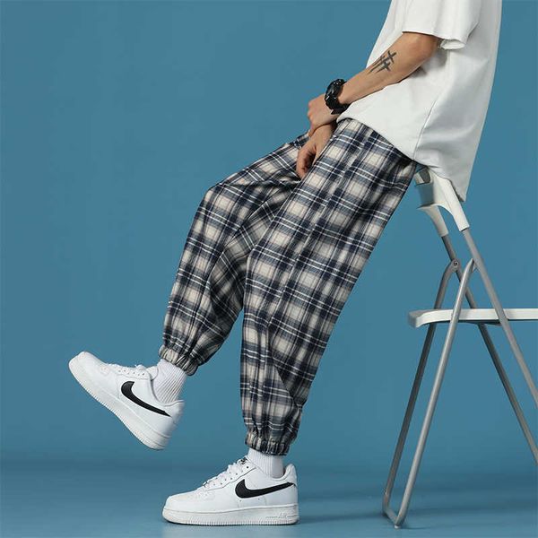 men's pants summer plaid fashion retro casual men streetwear korean loose straight leg mens harem m-2xl erzn, Black
men's pants summer plaid fashion retro casual men streetwear korean loose straight leg mens harem m-2xl erzn, Black