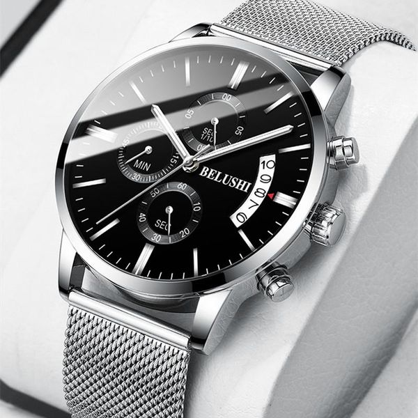 wristwatches men's watch 2021 stainless steel ultra-thin watches classic quartz date wristwatch casual mesh belt chronograph masculino, Slivery;brown
wristwatches men's watch 2021 stainless steel ultra-thin watches classic quartz date wristwatch casual mesh belt chronograph masculino, Slivery;brown