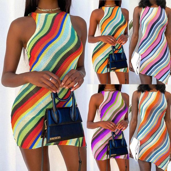 casual dresses 2021 summer fashion slim sleeveless round neck striped dress women, Black;gray
casual dresses 2021 summer fashion slim sleeveless round neck striped dress women, Black;gray