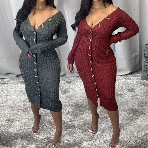 autumn winter women dresses v-neck button ful sleeve solid straight women's dress casual, Black;gray
autumn winter women dresses v-neck button ful sleeve solid straight women's dress casual, Black;gray
