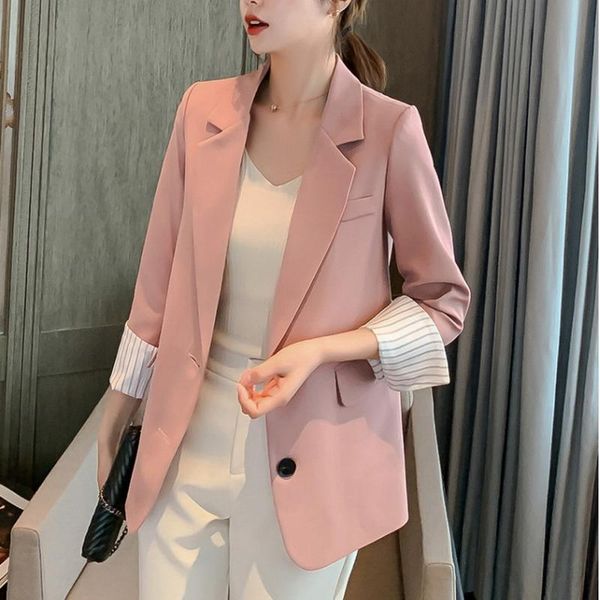 women's suits & blazers real s 2021 spring korean business jacket net red small suit leisure long sleeve medium length for women, White;black
women's suits & blazers real s 2021 spring korean business jacket net red small suit leisure long sleeve medium length for women, White;black