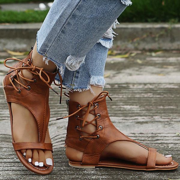 sandals women 2021 roman style open toe solid color lace up flat large size casual, Black
sandals women 2021 roman style open toe solid color lace up flat large size casual, Black