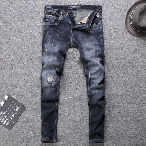 men's jeans italian style fashion men retro black blue elastic slim ripped vintage designer cotton denim pants
men's jeans italian style fashion men retro black blue elastic slim ripped vintage designer cotton denim pants