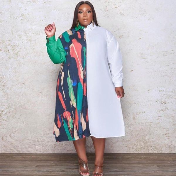 plus size dresses women loose casual patchwork white dress cotton fall ladies long sleeve shirt wholesale drop, Black
plus size dresses women loose casual patchwork white dress cotton fall ladies long sleeve shirt wholesale drop, Black