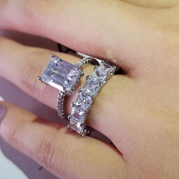 black friday sterling silver 925 rings for women 2 ct 2-pc princess cut wedding engagement jewelry ring set r5729 cluster, Golden;silver
black friday sterling silver 925 rings for women 2 ct 2-pc princess cut wedding engagement jewelry ring set r5729 cluster, Golden;silver