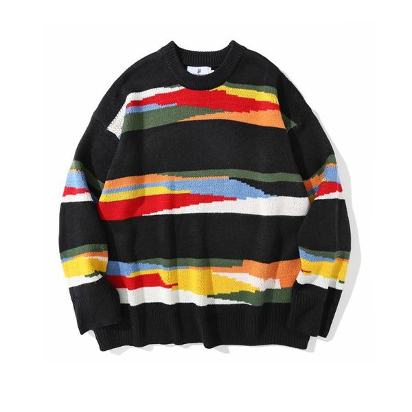 men's sweaters striped knitted sweater men fashion round neck long sleeve pullovers 2021 autumn trendy streetwear cotton casual loose, White;black
men's sweaters striped knitted sweater men fashion round neck long sleeve pullovers 2021 autumn trendy streetwear cotton casual loose, White;black