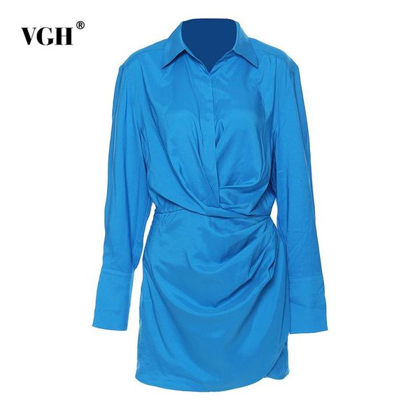casual dresses vgh asymmetrical blue crinkle slim mini dress female lapel long sleeve high waist shirt for women 2021 summer, Black;gray
casual dresses vgh asymmetrical blue crinkle slim mini dress female lapel long sleeve high waist shirt for women 2021 summer, Black;gray