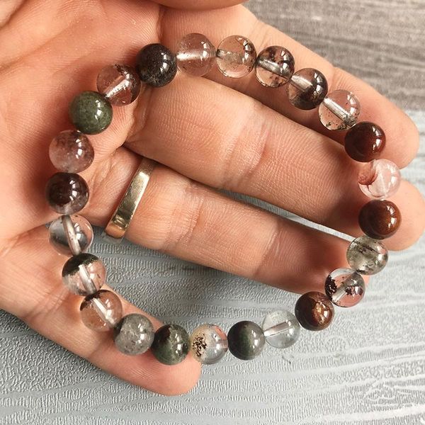 tennis personal natural stone bracelet for women healing jewlry 8mm green phantom q-uartz gift, Golden;silver
tennis personal natural stone bracelet for women healing jewlry 8mm green phantom q-uartz gift, Golden;silver