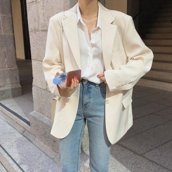 men's suits & blazers 2021 spring and autumn net red fried street white suit coat women's loose advanced sense design, White;black
men's suits & blazers 2021 spring and autumn net red fried street white suit coat women's loose advanced sense design, White;black