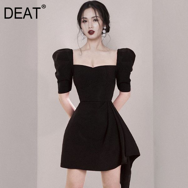 women black asymmetrical patchwork dress square neck short puff empire sleeve slim fit fashion tide summer 7e0163 210421, Black;gray
women black asymmetrical patchwork dress square neck short puff empire sleeve slim fit fashion tide summer 7e0163 210421, Black;gray