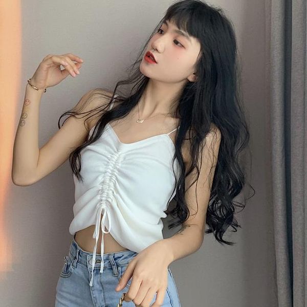 careful machine large size drawstring pleated knitted sleeveless suspender women's summer 200 jin fat mm korean version with camisoles, Black;white
careful machine large size drawstring pleated knitted sleeveless suspender women's summer 200 jin fat mm korean version with camisoles, Black;white