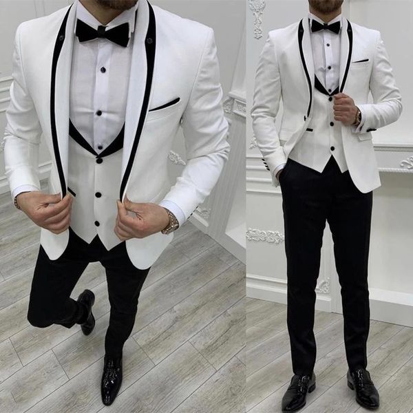 men's suits & blazers 2021 costume homme clothing handsome luxury party stage suit groomsmen tuxedo 3 peice set jacket+vest+trousers, White;black
men's suits & blazers 2021 costume homme clothing handsome luxury party stage suit groomsmen tuxedo 3 peice set jacket+vest+trousers, White;black
