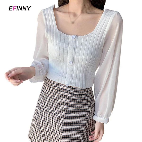 white crop chiffon long sleeve women solid t-shirt japanese korean style streetwear comfort knitted clothing women's
white crop chiffon long sleeve women solid t-shirt japanese korean style streetwear comfort knitted clothing women's