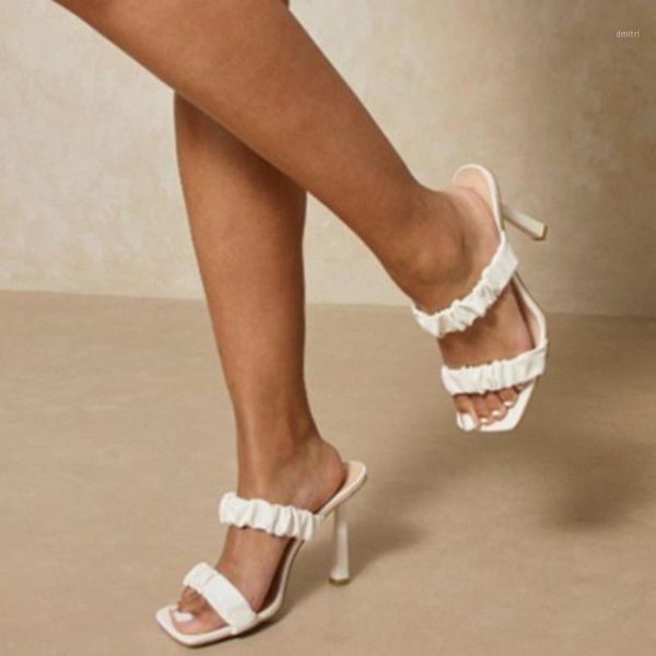 dress shoes sweet cute women pure color summer sandals slippers slides slip-on high thin heels square open toe pleated, Black
dress shoes sweet cute women pure color summer sandals slippers slides slip-on high thin heels square open toe pleated, Black