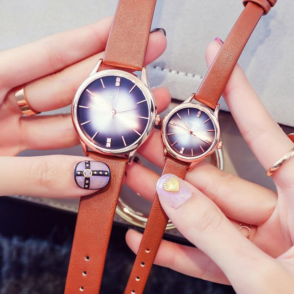 kezzi / kezi student watch women's one pair of gradient quartz dial fashion simple korean couple watch, Slivery;brown
kezzi / kezi student watch women's one pair of gradient quartz dial fashion simple korean couple watch, Slivery;brown