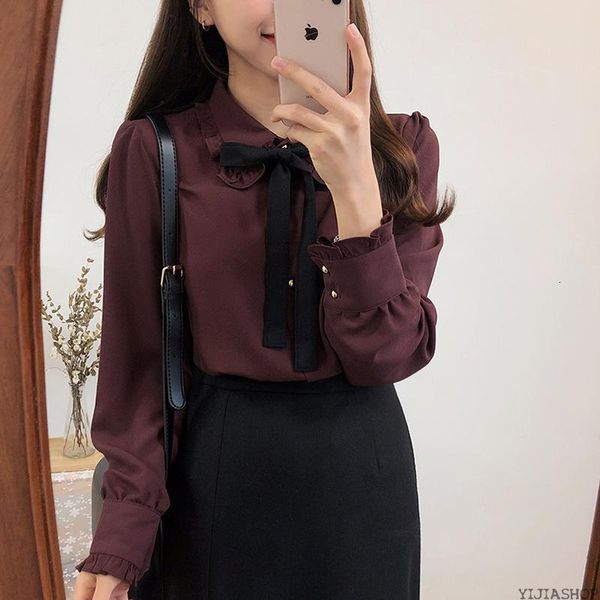 Women's Blouses & Shirts Bowknot shirt female long sleeve button chiffon top embroidery blouse butterfly casual white viper AYNA
Women's Blouses & Shirts Bowknot shirt female long sleeve button chiffon top embroidery blouse butterfly casual white viper AYNA